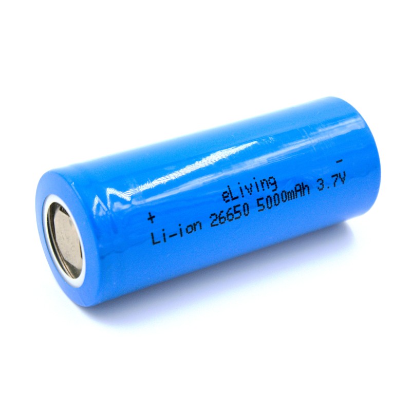 mezelf compressie Il 26650 3,7V Flat Top Batterij. Li-ion, 5000mAh. (65,5x26mm)