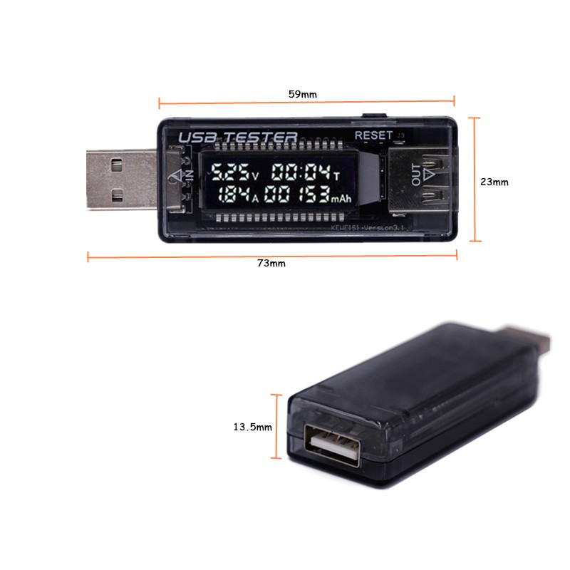 Testeur USB : mesure de la capacité, de l'ampérage et de la tension